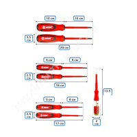 набор диэлектрических отвёрток ph/sl в чехле 7 пр.,1000 v, "maximum" оптом